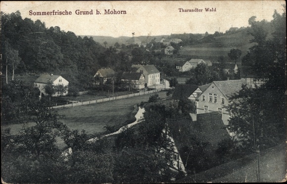 Ak Grund Mohorn Wilsdruff Saksen, Tharandter Forest, Panorama
