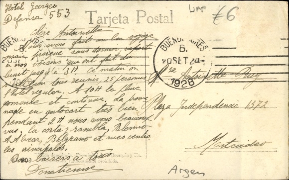 Postcard Buenos Aires Argentina, Andenes del FCCA, train station, interior view