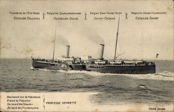PC Belgian State Mail Steamer Pricesse Henriette