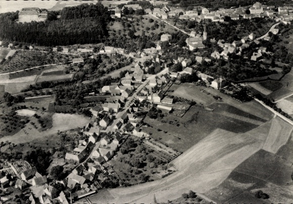 Ak Schillingsfürst in Midden-Franken, luchtfoto