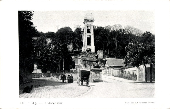 Postcard Le Pecq Yvelines, elevator
