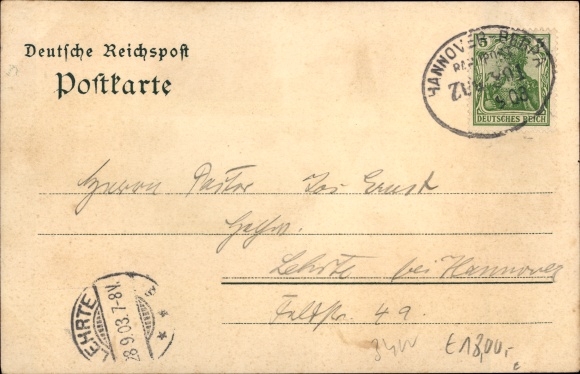 Chromo-Litho Rimbach Bornhagen im Eichsfeld, Hanstein Castle, castle hall
