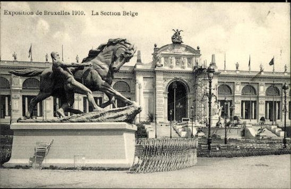Set von 83 Ansichtskarten, Brüssel Weltausstellung 1910