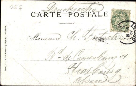Postcard L'Accouchement, Rothschild, Loubet, Fallières, Doumer, Combes, Rouvier