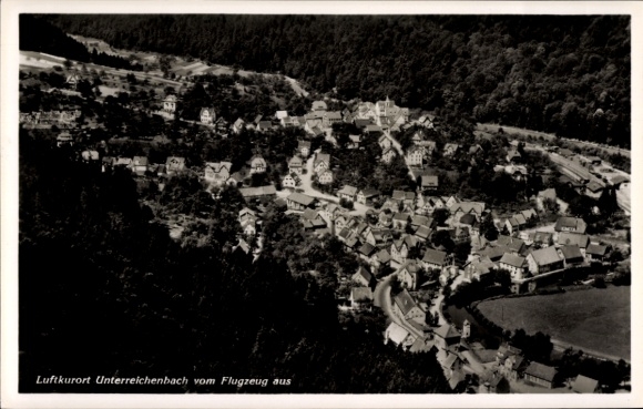 Postcard Unterreichenbach in the Black Forest, aerial photograph