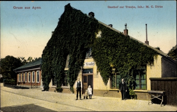 Postcard Apen in Oldenburg Ammerland, Gasthof zur Traube