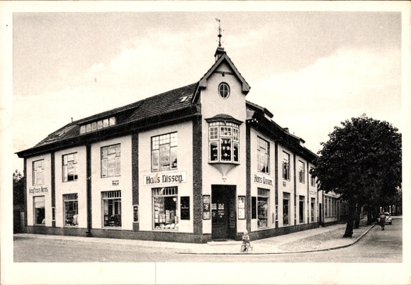 Ak Bad Arnis in Schleswig Holstein, Kaufhaus Arnis, Inh. Hans Nissen, Eckgebäude