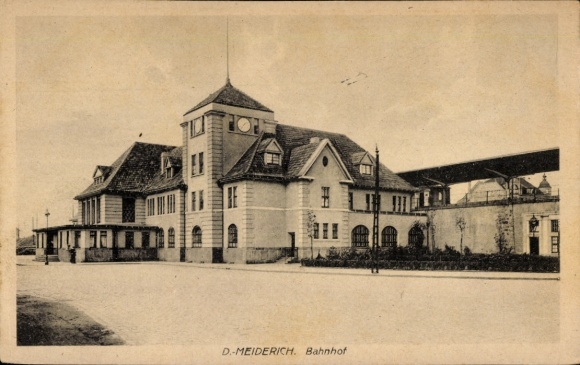 Ak Meiderich Duisburg im Ruhrgebiet, Bahnhof