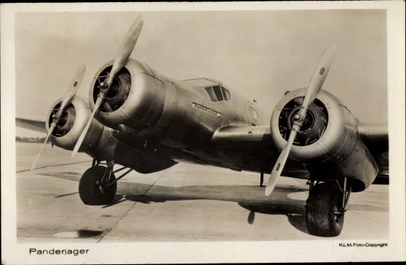 Postcard Dutch military aircraft, Panderjager