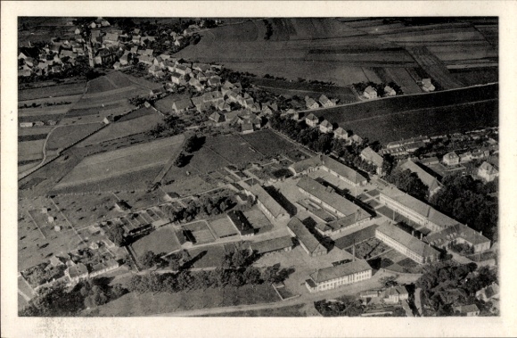 Postcard Triesdorf Weidenbach in Middle Franconia, aerial photograph