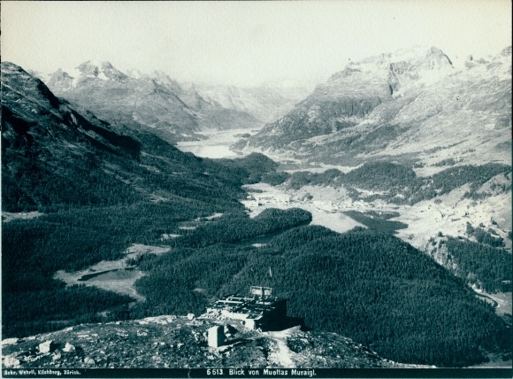 Photo Muottas Muragl Graubünden canton, general view of the valley
