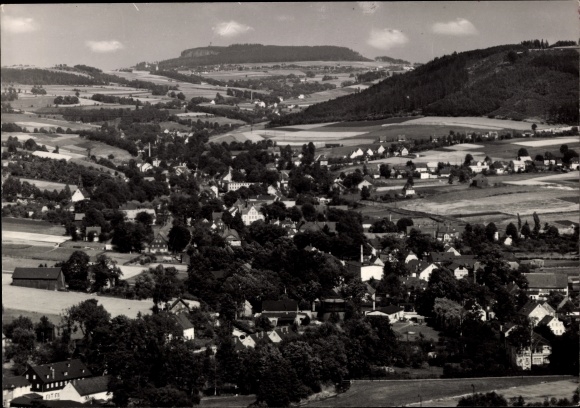Postcard Raschau in the Ore Mountains, panorama