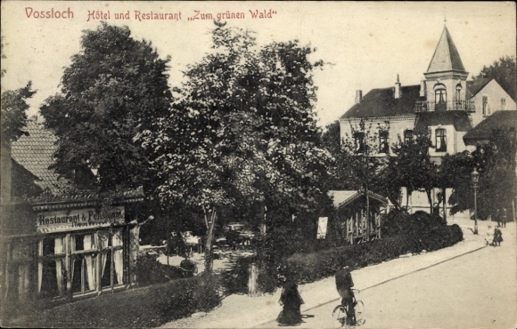 Ak Vossloch Bokholt Hanredder in Holstein, hotel en restaurant Zum Grünen Wald