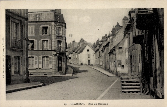 Postcard Postcard Clamecy Nièvre, Yonne, canal, street view, Rue de Beuvron, architecture, houses