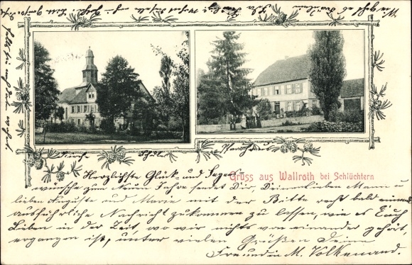 PC Wallroth Schlüchtern in Hesse, church, town view