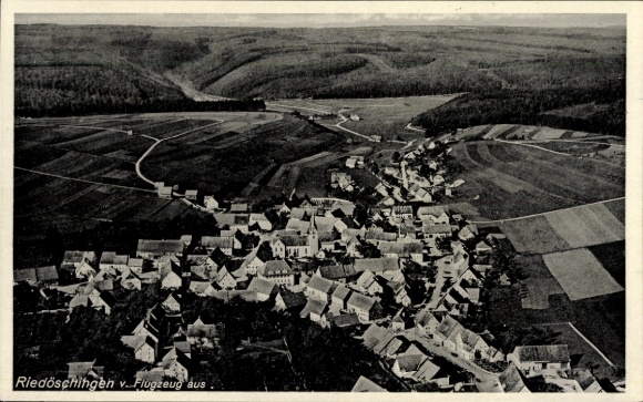 Ak Riedöschingen Blumberg am Schwarzwald, Fliegeraufnahme