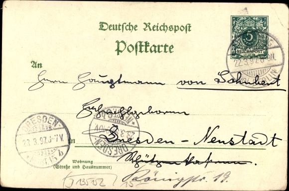 Postwaardestukken Litho PP 9 C 50 01, Berlijn, Kaiser-Wilhelm-monument, Memorial Day 1898