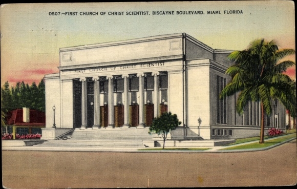 Ak Miami Beach Florida VS, First Church of Christ Scientist, Biscayne Blvd