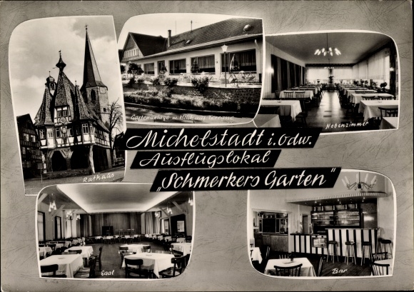 PC Michelstadt in the Odenwald district of southern Hesse, local Schmerker&#39;s garden, owner Emil Schlörit, town hall