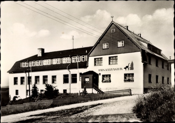 PC Pobershau Marienberg in the Ore Mountains, view of the Haus Katzenstein convalescent home