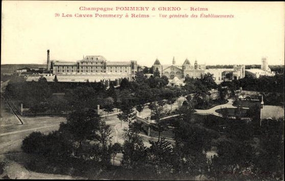 Set with 40 PCs Reims, Caves Pommery, envelope