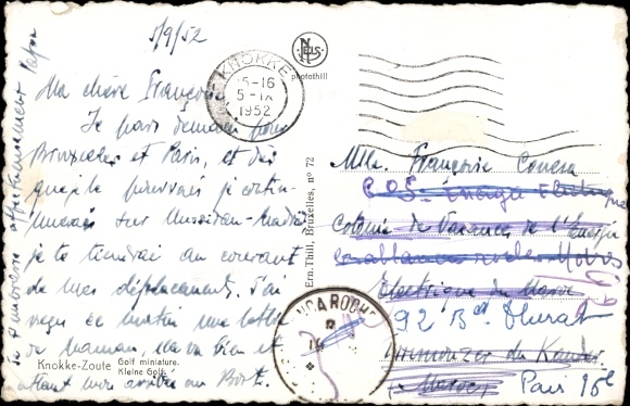 Postcard Zoute Knokke Heist West Flanders, Golf miniature
