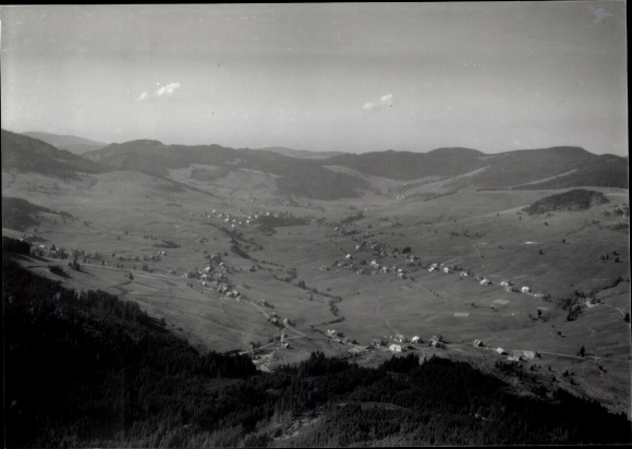 Postcard St. Blasien im Schwarzwald, view of a municipality in the Waldshut district in the southern Black Forest.