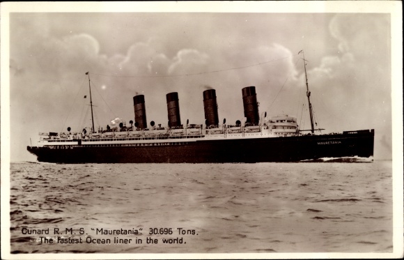 Ak stoomboot RMS Mauretanië, Cunard Line