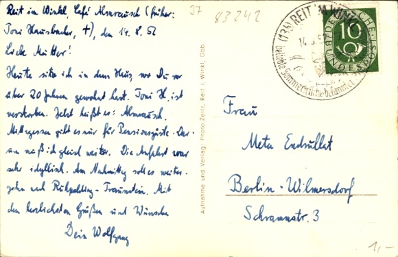 Postcard Reit im Winkl Upper Bavaria, general view, Wilder Kaiser
