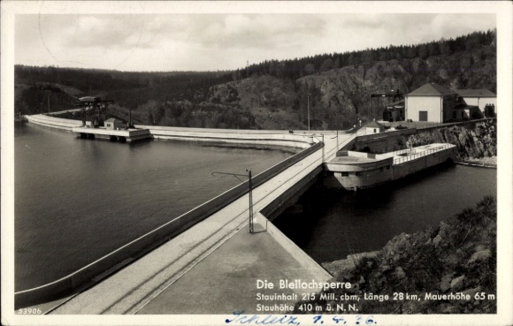 Postcard Gräfenwarth Schleiz, Bleilochsperre