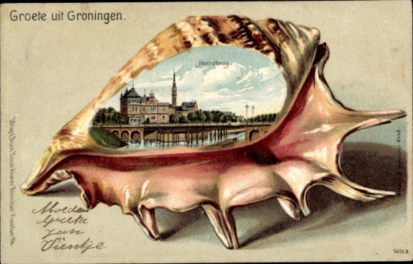 Muschel Litho Groningen Niederlande, Heerebrug