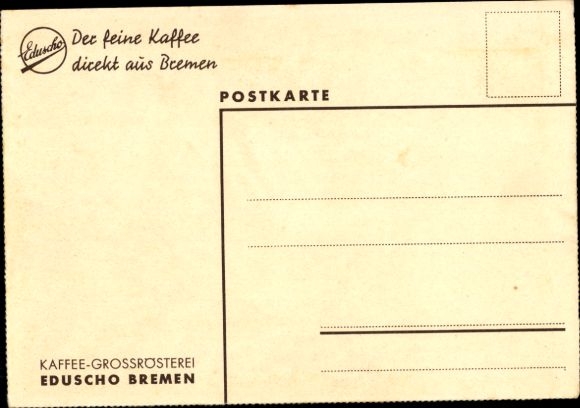 Artist Postcard Advertising, Eduscho Coffee Bremen, Crane, Reed