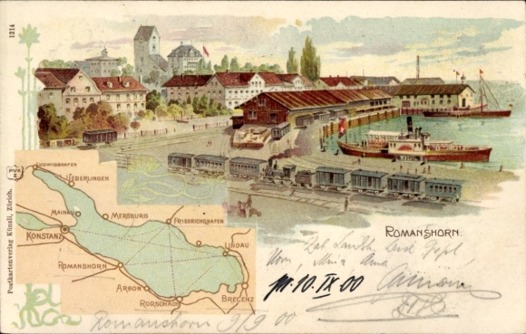 Mapy lito Romanshorn, kanton Turgowia, widok ogólny