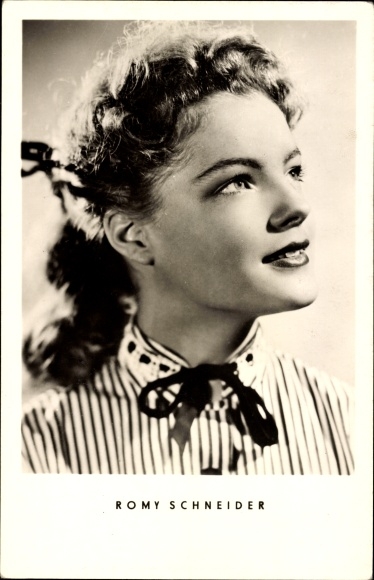 Postcard actress Romy Schneider, portrait