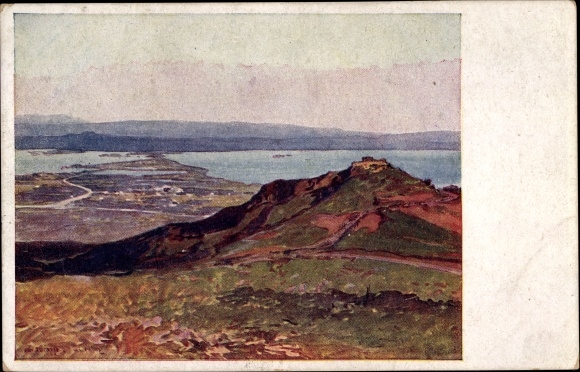 Artysta KP Prince, Karl Ludwig, Durrës Durazzo Durz Albania, pejzaż