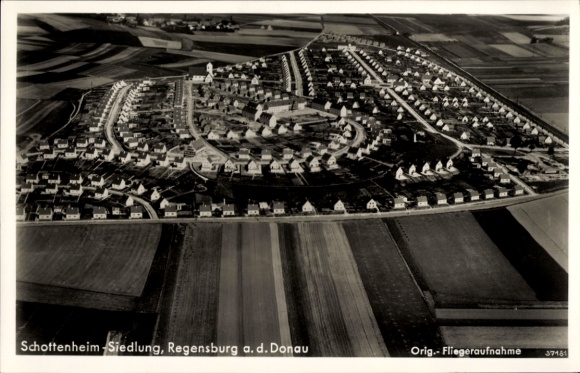 Postcard Regensburg on the Danube Upper Palatinate, aerial photograph