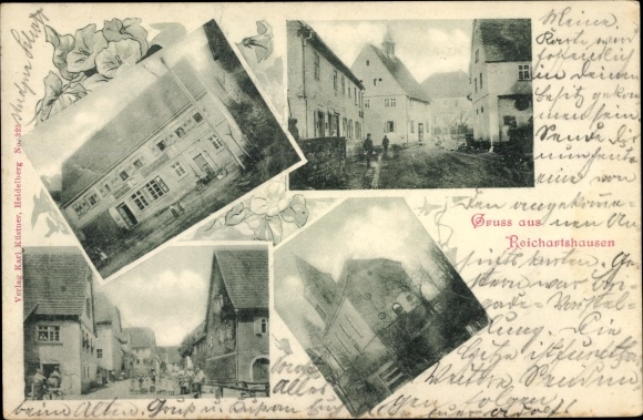 PC Reichartshausen in Baden, church, street section, inn