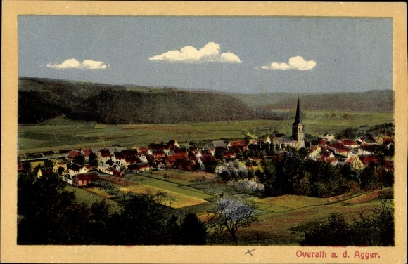 Postcard Overath in the Bergisches Land, general view