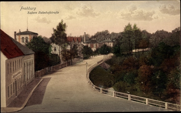 Postcard Frohburg in Saxony, Outer Bahnhofstrasse