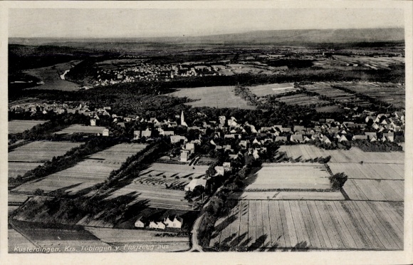 Postcard Kusterdingen in Württemberg, aerial photograph