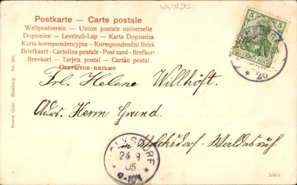 Postcard Hamburg Wandsbek Rahlstedt Altrahlstedt, Centralhotel, street section