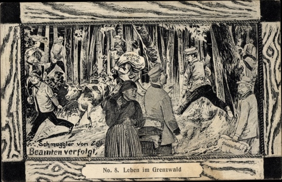 PC Kaldenkirchen Nettetal on the Lower Rhine, life in the border forest, smugglers pursued by customs officers