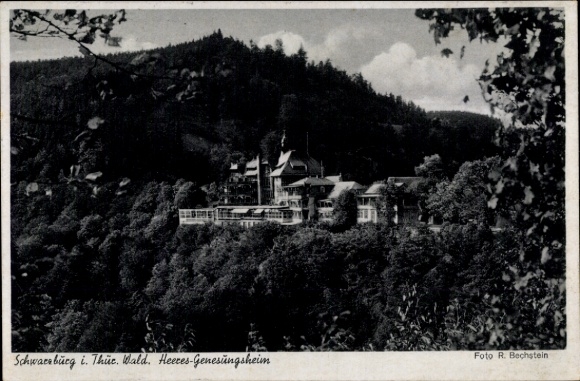 Postcard Schwarzburg in Thuringia, Schwarzburg i. Thuc. Forest, Army Convalescent Home, view of buildings