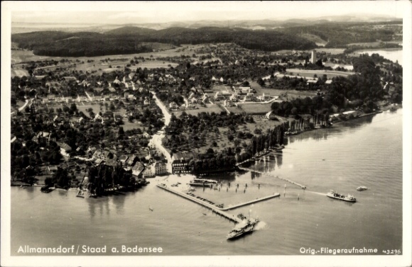 Ak Allmannsdorf Konstanz, Fliegeraufnahme