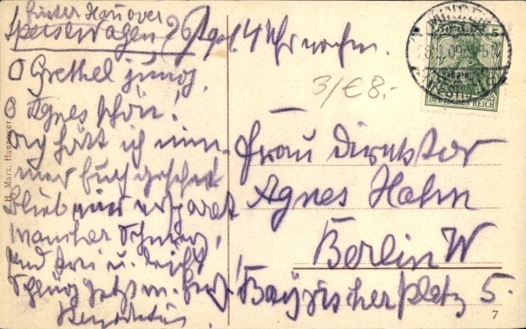 Postcard Hannover in Lower Saxony, Bahnhofstraße