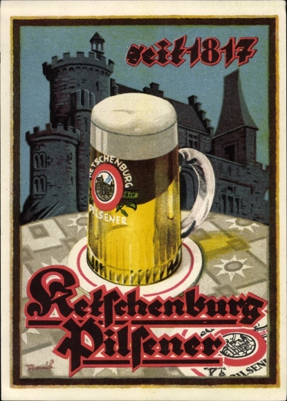 Artist PC advertising, Ketschenburg Pilsener, brewery