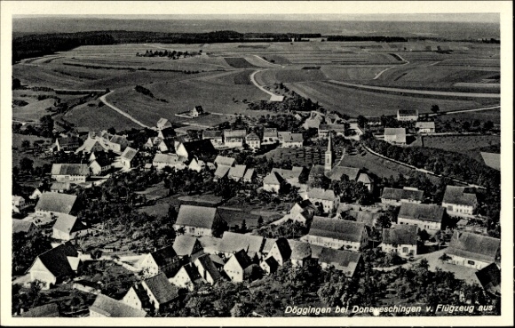 Postcard Döggingen Bräunlingen in Baden Württemberg, aerial photograph