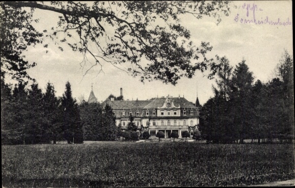 Ansichtkaart Dornreichenbach Lossatal Saksen, kasteel