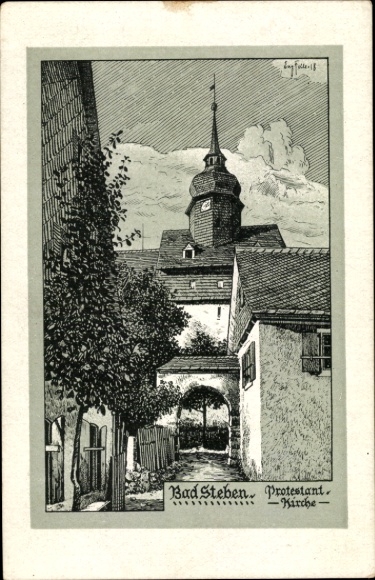 Artist PC Bad Steben in Upper Franconia, Protestant church