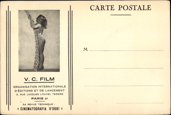Postcard Actress, VC Film, SA Revue Technique Cinematografia d'Oggi